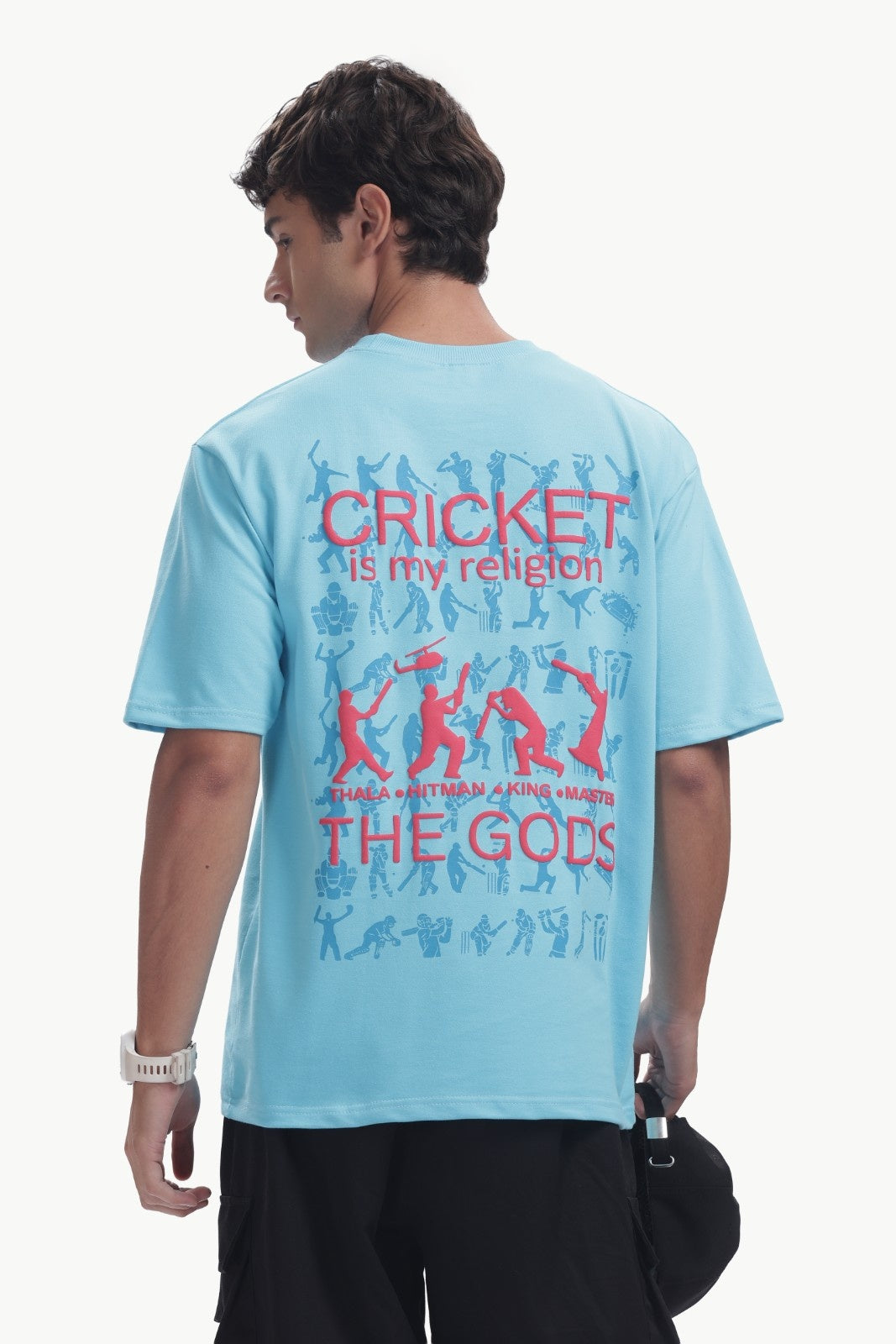 Puff Print Cricket Oversized T-Shirt