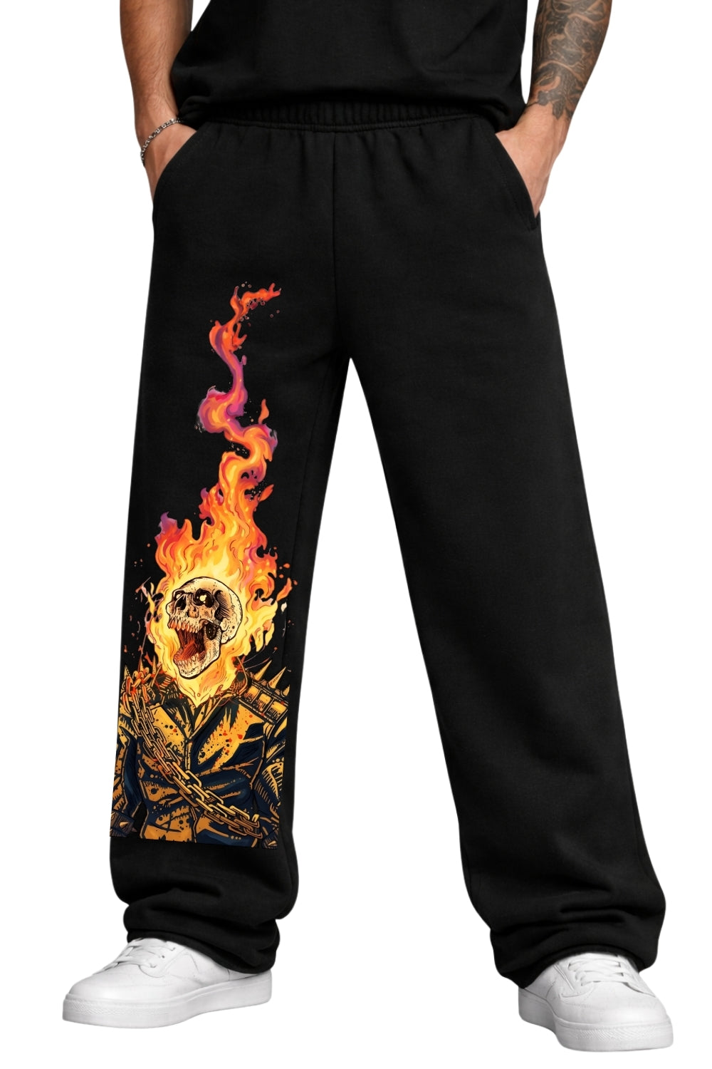 Cotton Baggy 240 GSM Heavy SweatPant-Ghost