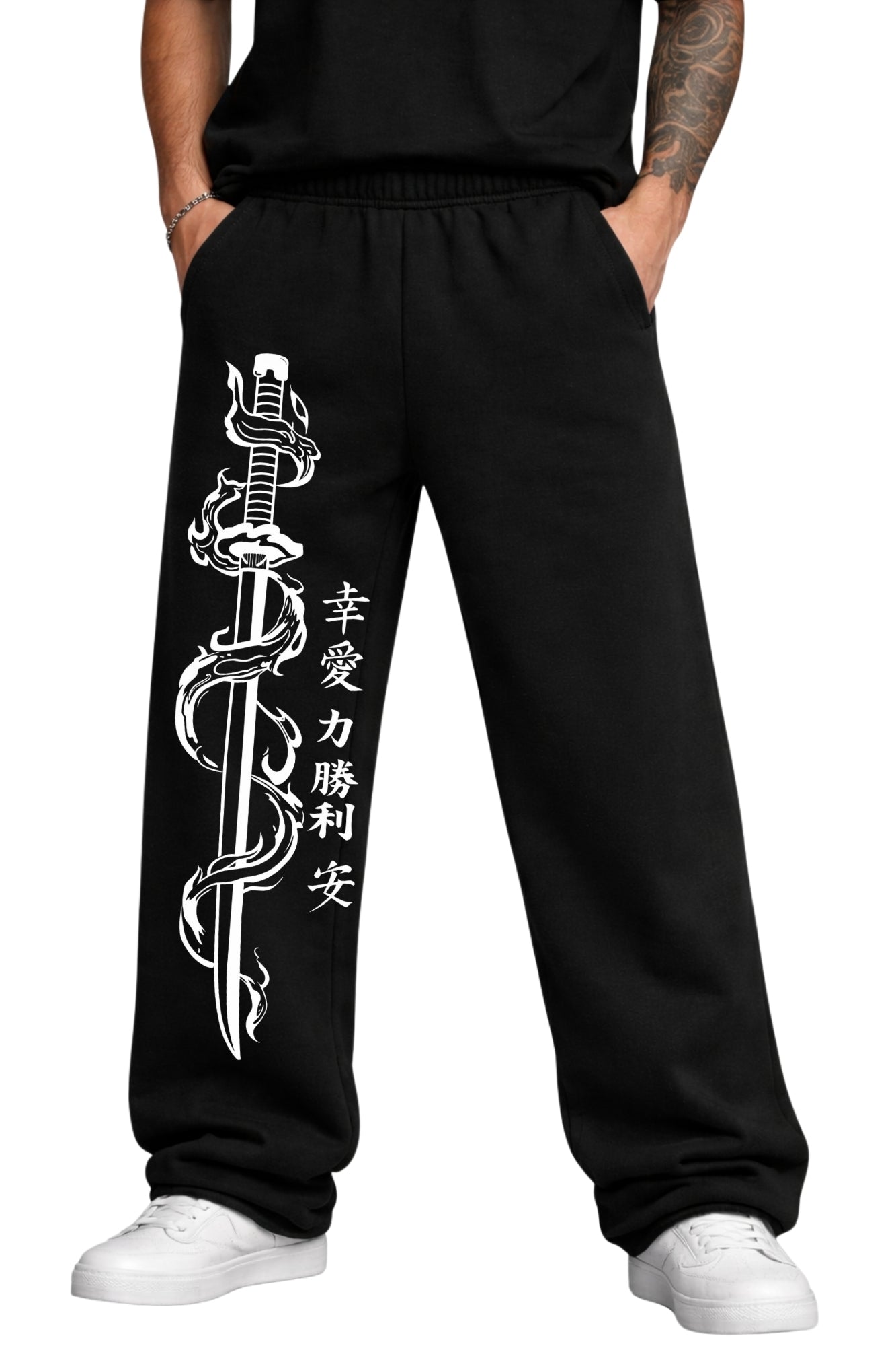 Cotton Baggy 240 GSM Heavy SweatPant-Sword