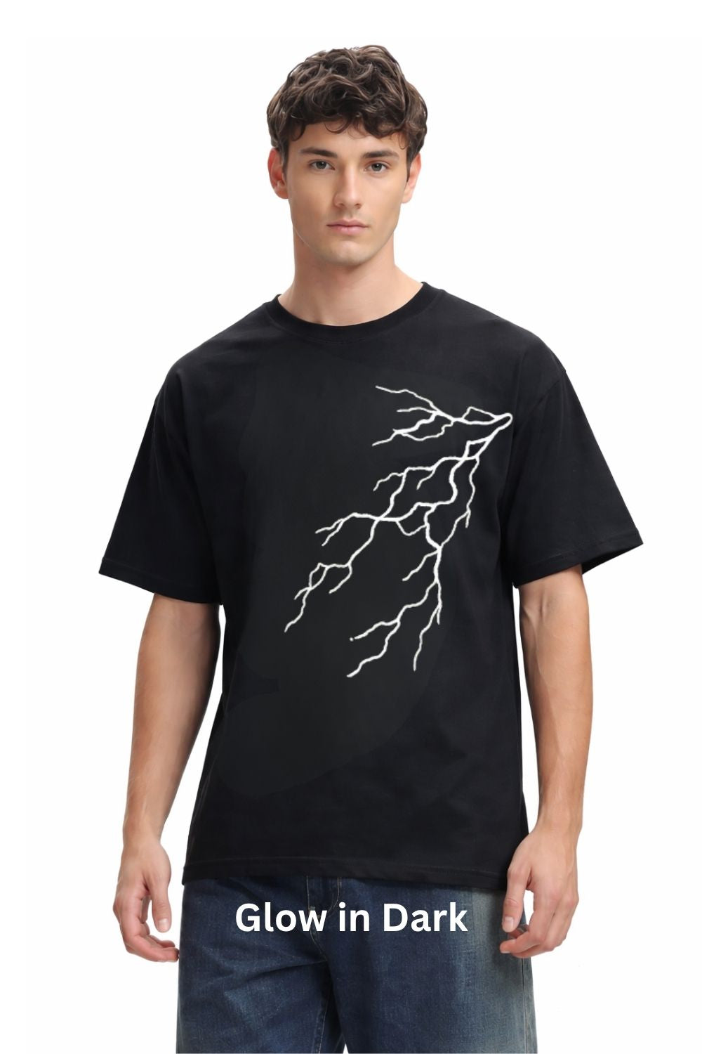 Night Glow Oversized T-Shirt-Thunder