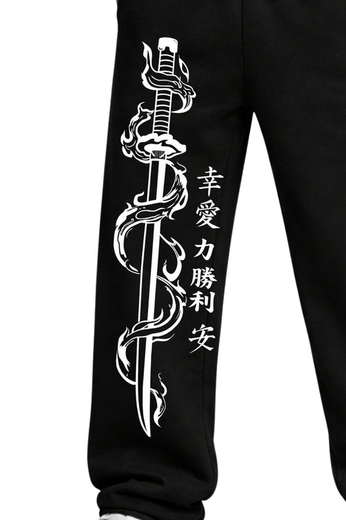 Cotton Baggy 240 GSM Heavy SweatPant-Sword