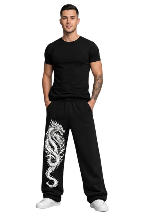 Cotton Baggy 240 GSM Heavy SweatPant-Dragon