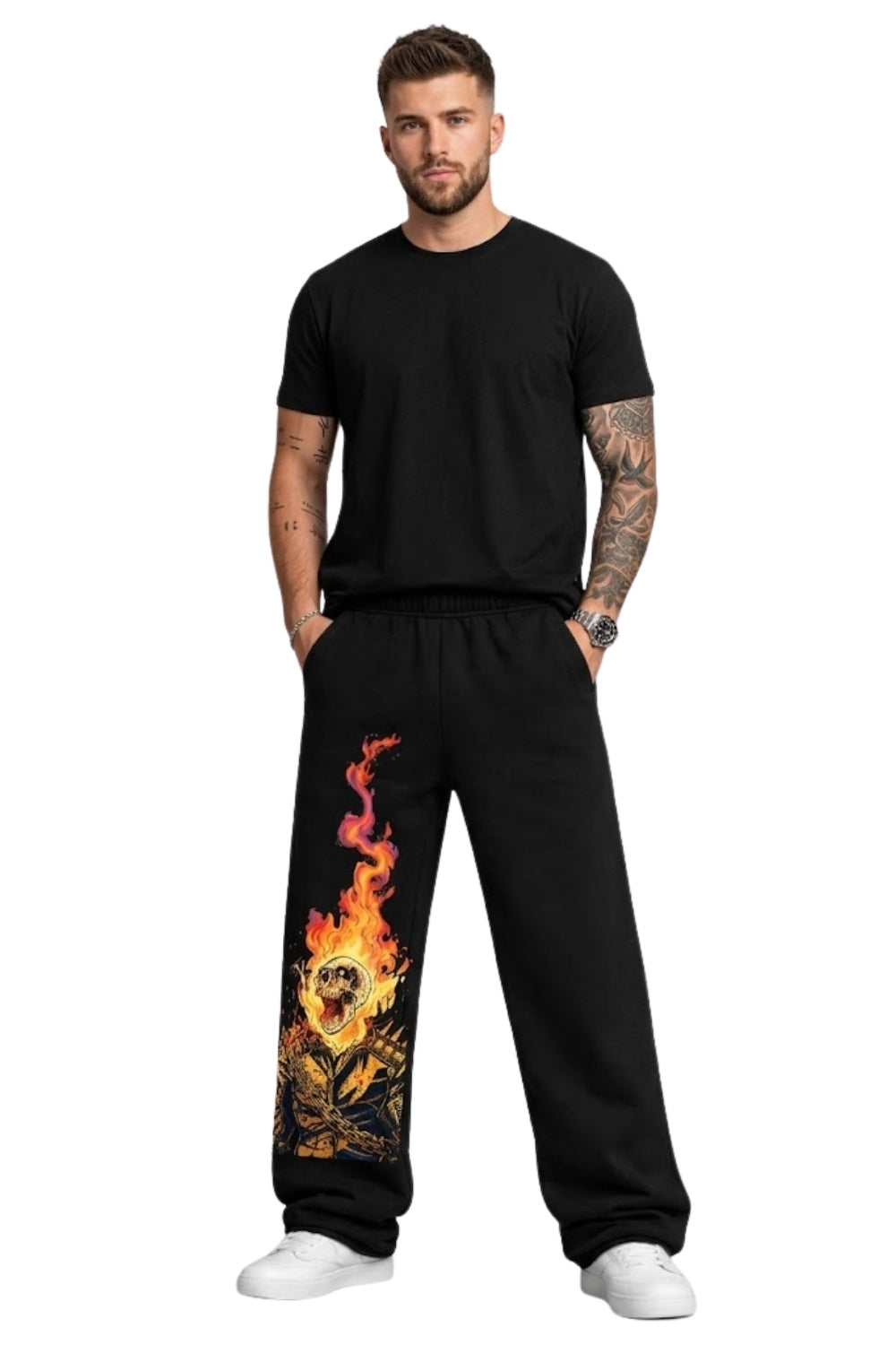Cotton Baggy 240 GSM Heavy SweatPant-Ghost