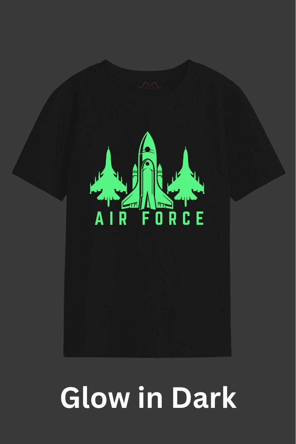 Kids Night Glow TShirt - Air Force