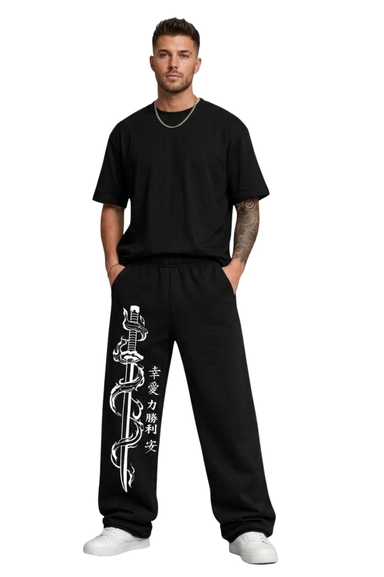 Cotton Baggy 240 GSM Heavy SweatPant-Sword