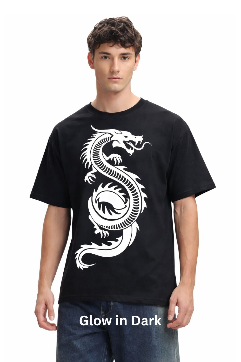 Night Glow Oversized T-Shirt-Dragon