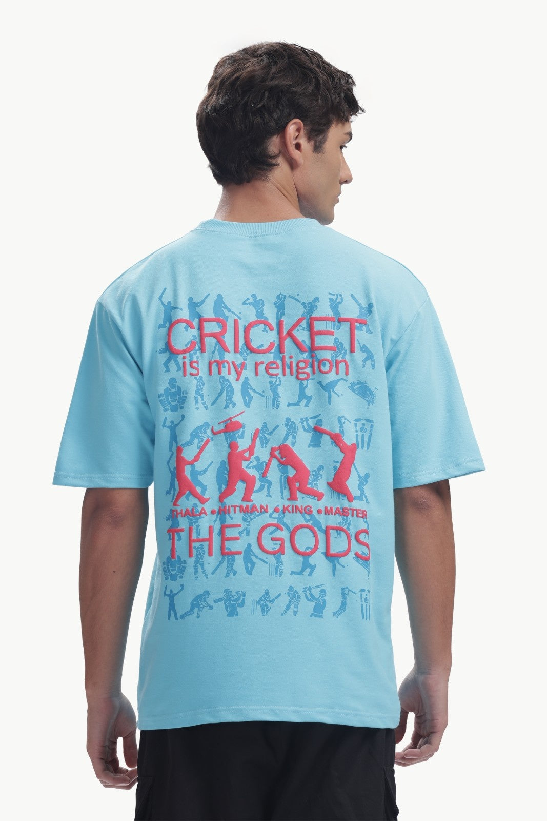 Puff Print Cricket Oversized T-Shirt