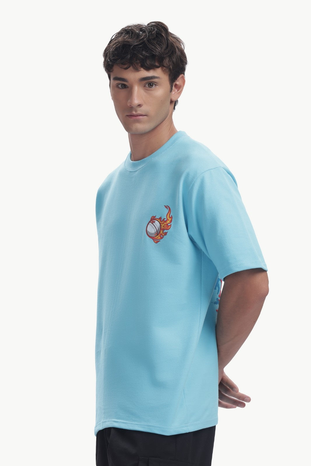 Puff Print Cricket Oversized T-Shirt