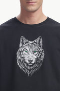 Wolf Embroidery T-Shirt