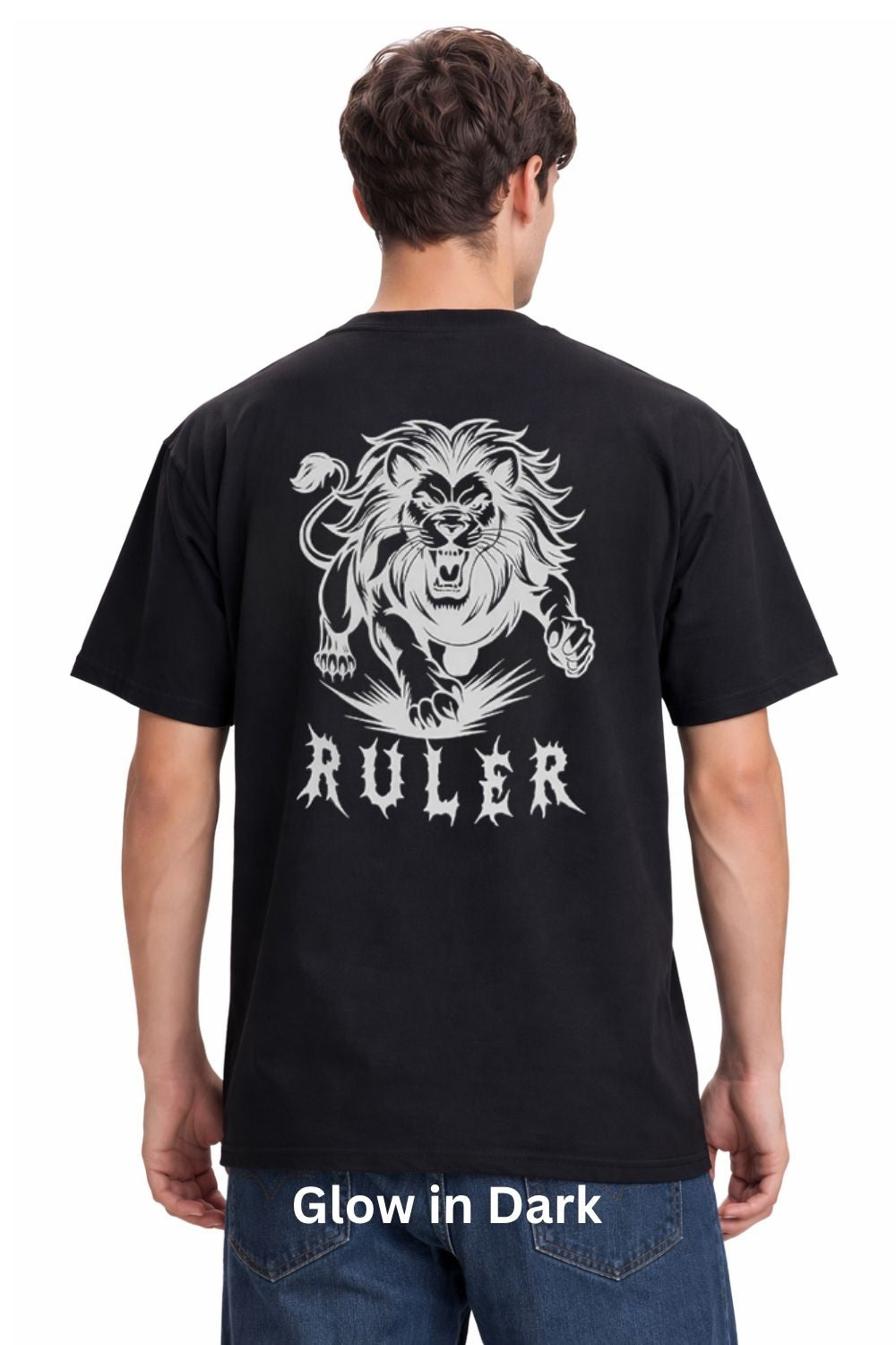 Night Glow Oversized T-Shirt-Lion