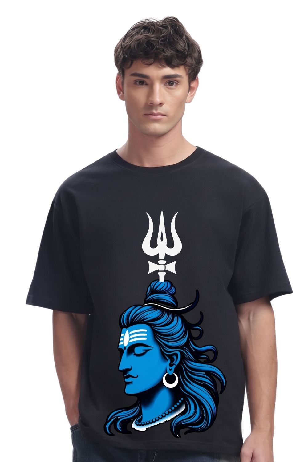 Shiva Trident Night Glow Oversized T-Shirt
