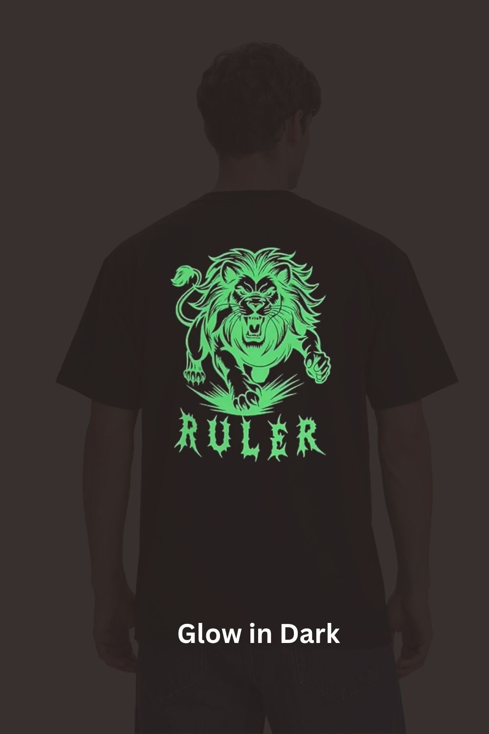 Night Glow Oversized T-Shirt-Lion